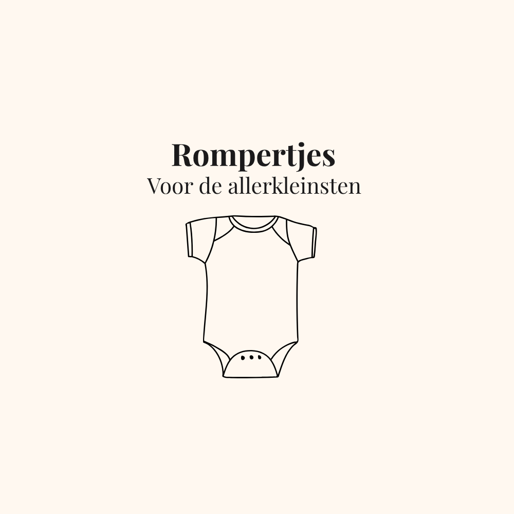 Collectie rompertjes – schattig rompertje met pastelkleur achtergrond