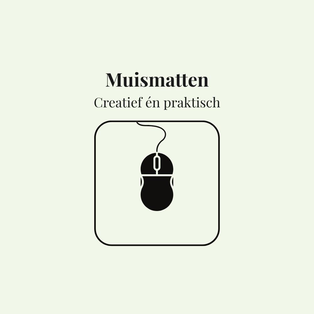 Collectie muismatten – zachte illustratie van muismat op bureau