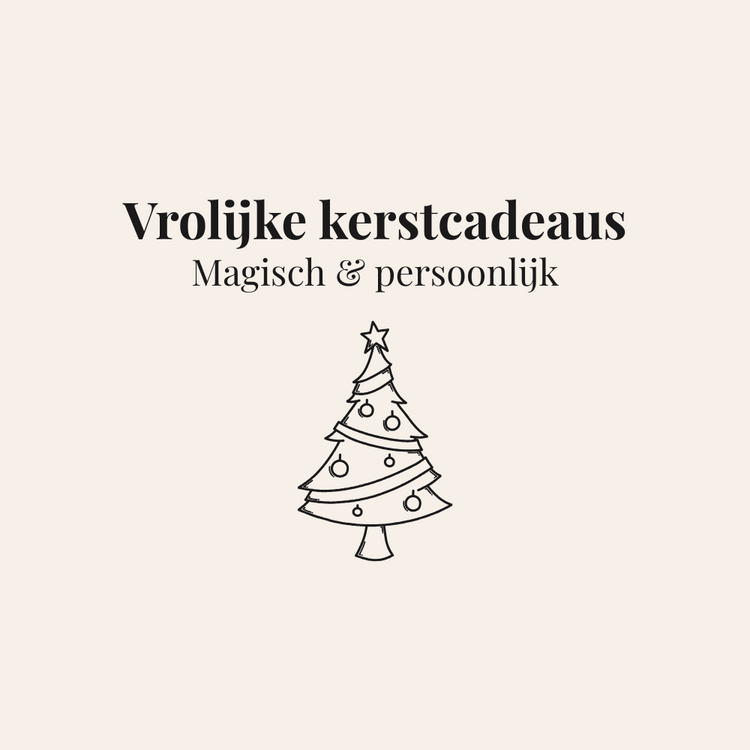 Kerstcadeaus collectie – pastel kerstboomillustratie