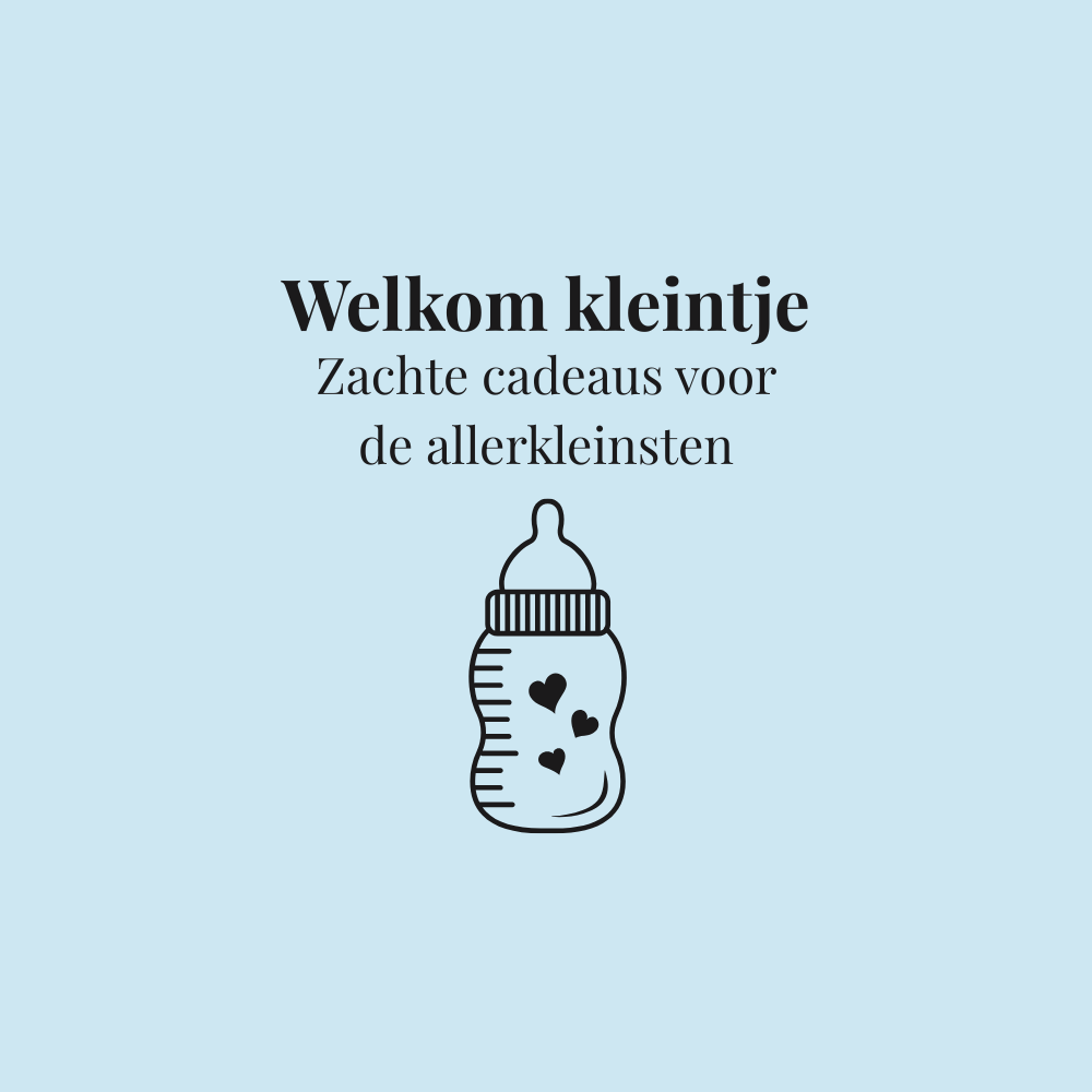 Cadeaucollectie voor baby – zachte pastelafbeelding met babyflesje