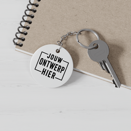 Ronde sleutelhanger met eigen ontwerp – Persoonlijk & uniek!